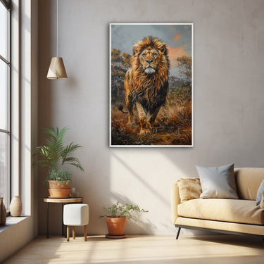 Lion Oil Painting